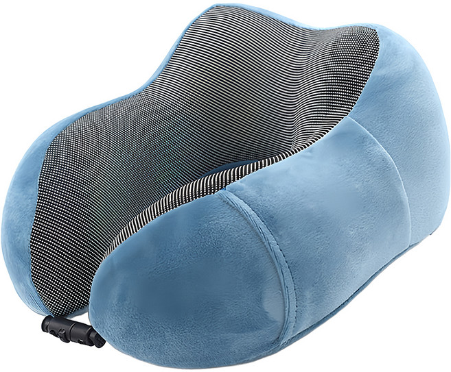 FANCY LIFE M型記憶棉頸枕， 磁石布護頸款, 孔雀藍