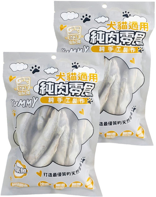 咕沛日常 寵物純肉凍乾零食 魚條, 2個, 柳葉魚, 100g