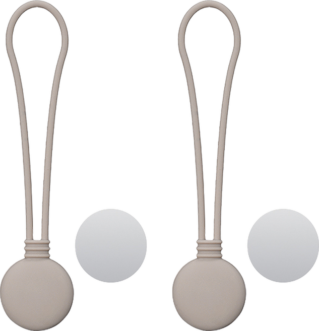 日本SP SAUCE 綑綁式矽膠磁吸掛繩, 杏咖色, 2組