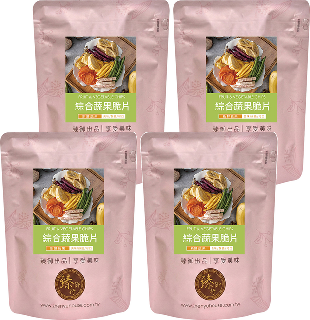 臻御行 綜合蔬果脆片(會因季節性調整蔬果種類或比例), 4個, 160g