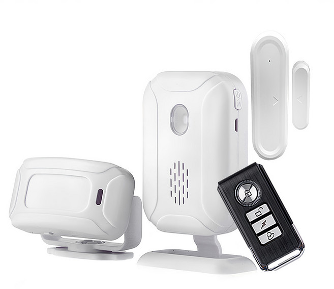 e-kit 逸奇 多功能紅外線分離式 迎賓門鈴警報器4件組 ES-50B接收器116 x 70 x 40mm 85g + 紅外線感應器80 x 42 x 73mm 60g + 遙控器60 x 30 x 13mm 19g + 門磁組75 x 38 x 16mm 25g, 1組