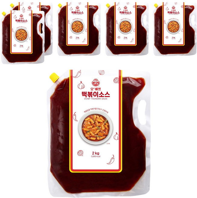 오뚜기 오쉐프 떡볶이소스, 2kg, 6개
