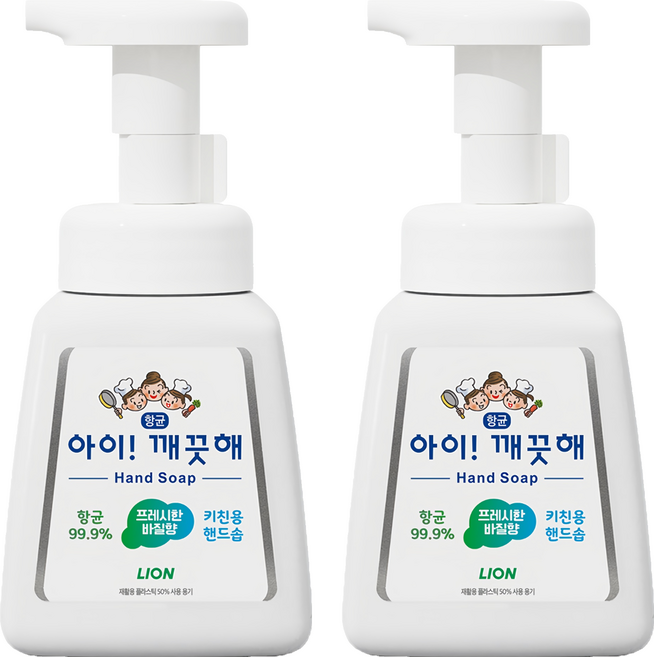 아이깨끗해 키친용 핸드솝 프레시한 바질향, 2개