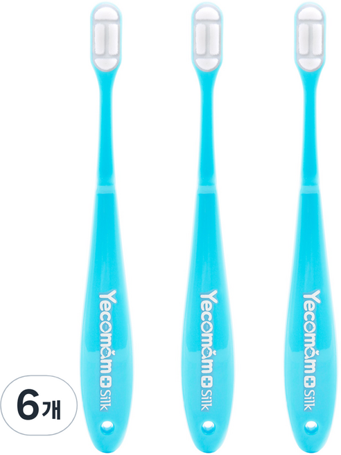 예꼬맘 실크 칫솔 어린이용 2단계, 블루, 1개입, 6개
