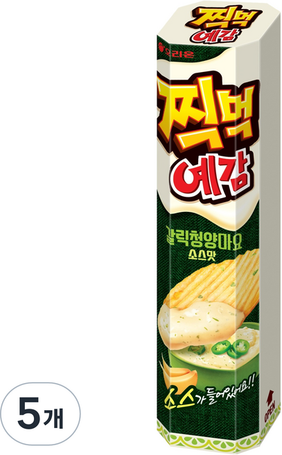 오리온 예감 찍먹 갈릭청양마요소스맛, 5개, 76g