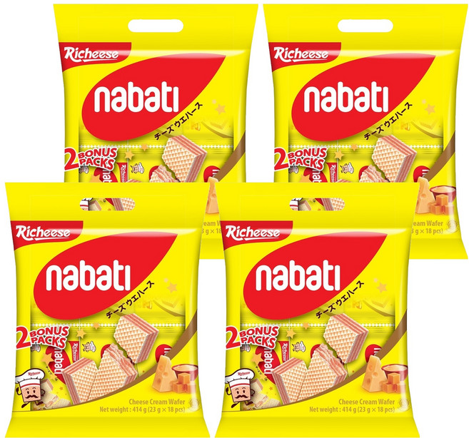 Richeese 麗芝士 nabati 麗巧克起司分享包, 414g, 4袋