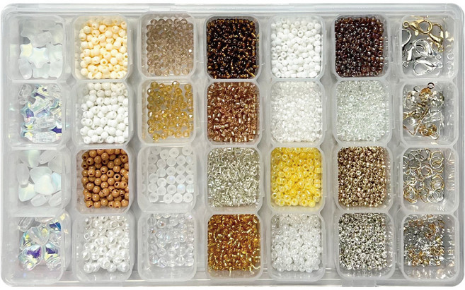 리니팜 28칸 프리미엄 비즈 공예 키트, 카페, 1세트