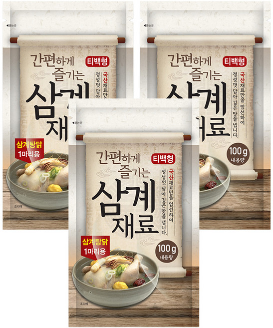 간편하게 즐기는 삼계 재료, 3개, 100g