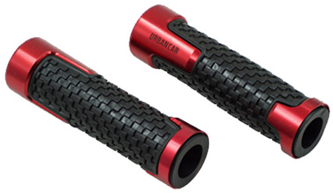어반카 오토바이 핸들 그립 커버 2p, 레드, 1세트