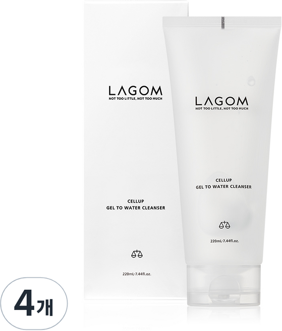 라곰 셀럽 젤 투 워터 클렌저, 220ml, 4개