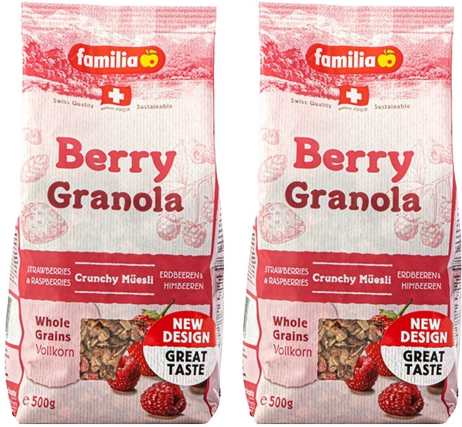 패밀리아 무슬리 베리 크런치, 500g, 2개