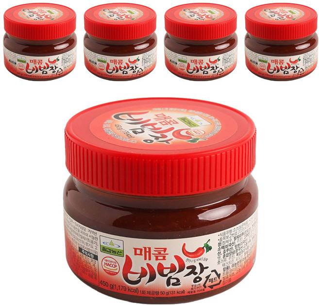 칠갑농산 매콤 비빔장, 450g, 5개
