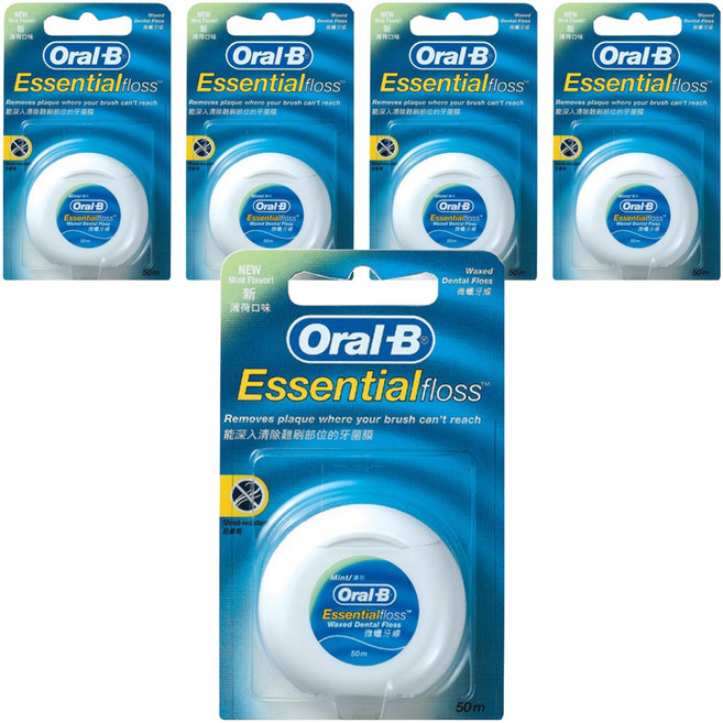 Oral B Floss 新薄荷, 50m, 1個裝, 5個
