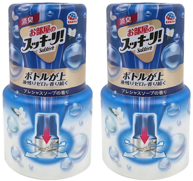 EARTH 地球製藥 室內除臭芳香劑 清新皂香, 400ml, 2瓶