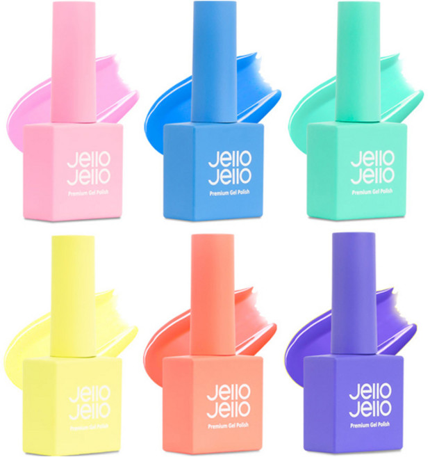 젤로젤로 썸머비바 네온 컬러 젤네일 6종 세트, 밍고핑크, 블루웨이브, 코니민트, 피나콜라다, 썬업쥬시, 엔조이퍼플, 1세트, 10ml