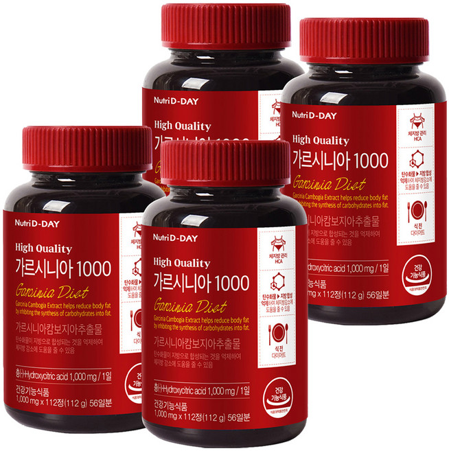 Nutri D-DAY 藤黃果錠, 112顆, 4罐