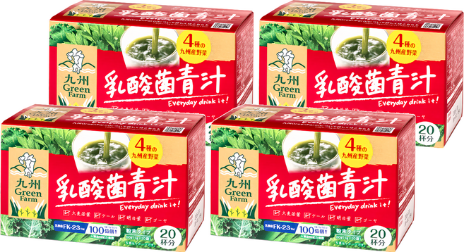 九州 Green Farm 盛花園 日本原裝進口九州產乳酸菌青汁, 20包, 3g, 4盒