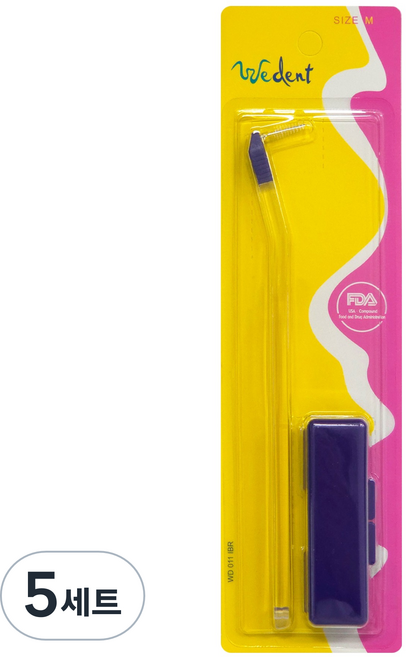 위덴 리필형 가정용 치간칫솔 M 5p + 휴대용 미니 케이스, 1.2mm, 5세트