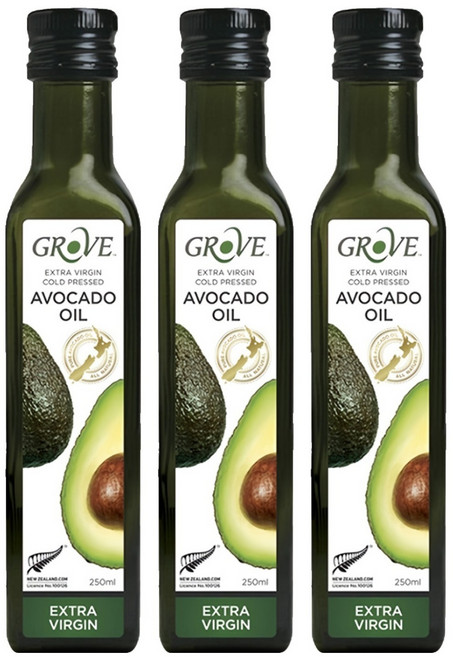 GROVE 克羅福 紐西蘭冷壓初榨酪梨油 原味, 250ml, 3瓶