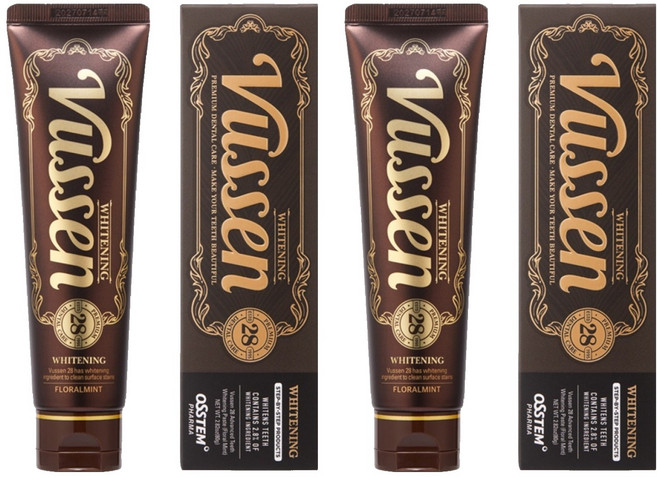 뷰센 28 어드밴스드 치아미백제 치약 플로랄민트향, 80g, 2개