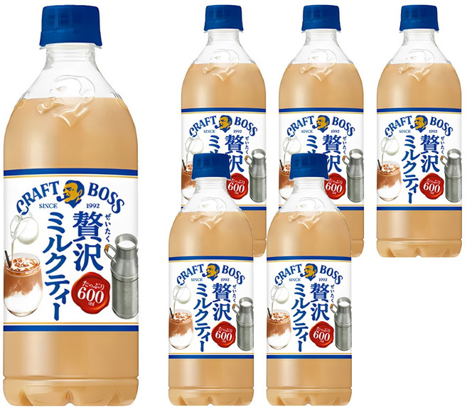 日本 BOSS 工藝奶茶, 600ml, 6瓶