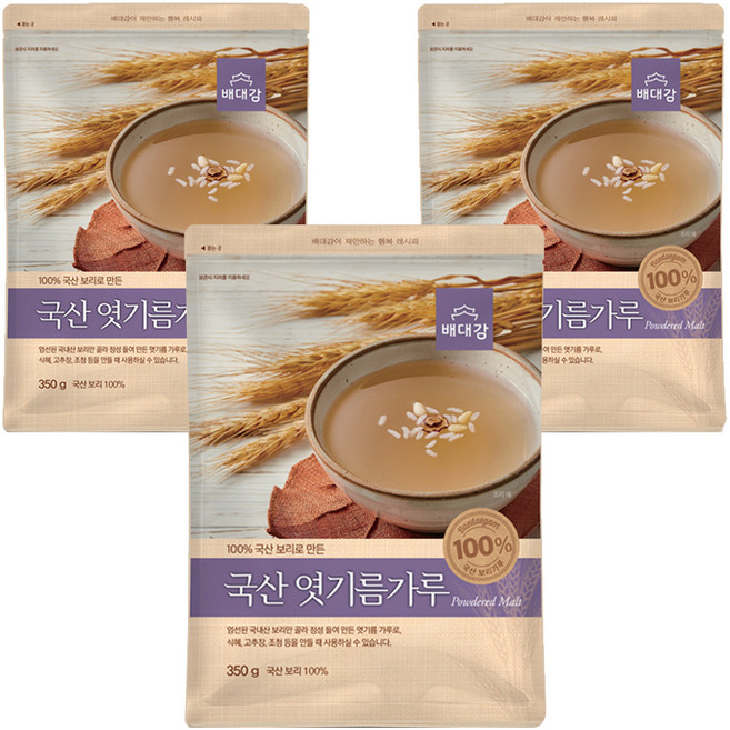 배대감 국산 엿기름가루, 350g, 3개
