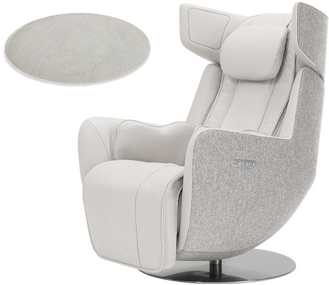 누하스 오르빗 프리미엄 리클라이너 안마의자 NM-SN700L + 원형러그 방문설치, 아크틱 화이트