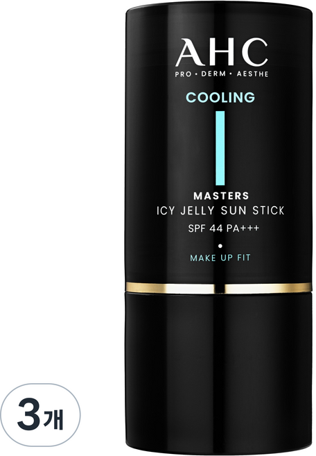 AHC 마스터즈 아이시 젤리 선스틱 SPF44 PA+++, 14g, 3개
