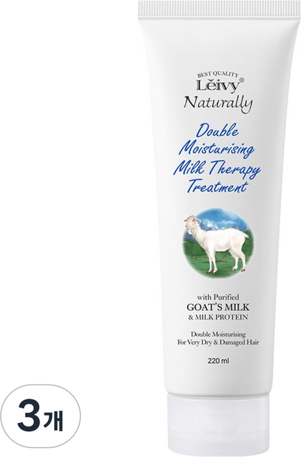 레이비 산양유 밀크테라피 헤어트리트먼트, 220ml, 3개