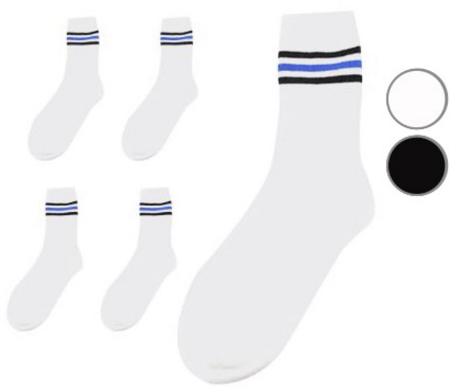 이지레그 남성용 라인 기모 방한 양말 5켤레