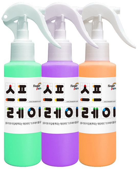 스노우키즈 스프레이물감 세트 B, 140ml, 3색