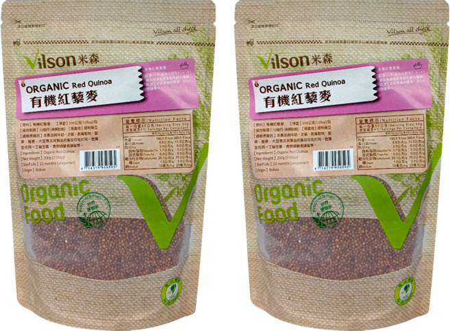Vilson 米森 有機紅藜麥, 200g, 2包