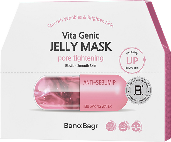 BANOBAGI 佰諾佰琪 台灣公司貨 活力緊緻維生素果凍面膜 30g, 10片, 1盒