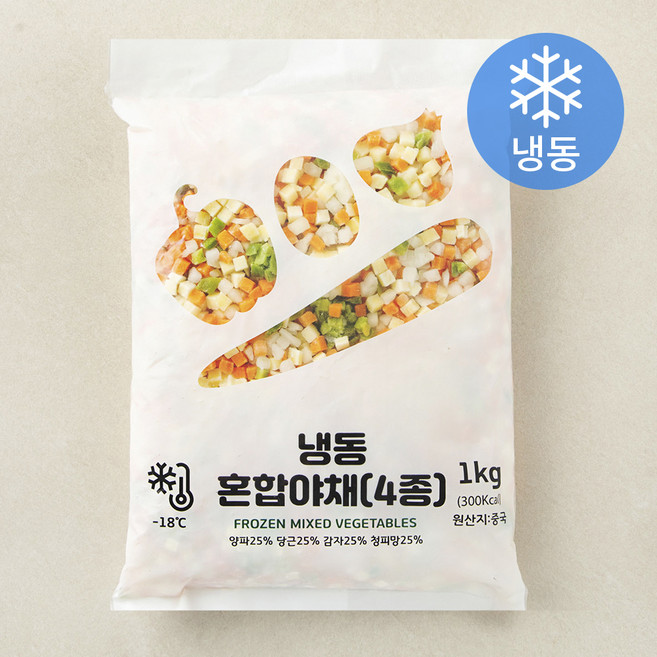 혼합야채 4종 (냉동), 1kg, 1개