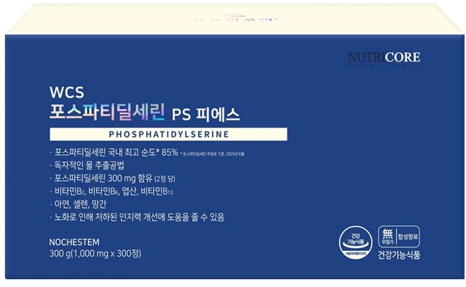 뉴트리코어 포스파티딜세린 영양제 60g, 60정, 5개 - 쿠팡