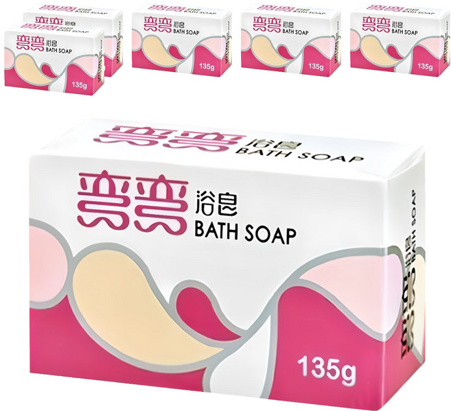美琪 彎彎香皂 135g 經典沐浴選擇 圓弧皂型設計 馥郁清香 持久耐用 不易軟化 台灣製造, 6個