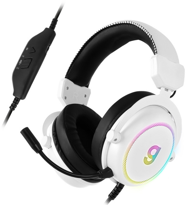 지클릭커 SUPER HERO G-SHOT 7.1 버추얼 게이밍 유선헤드셋, U3100, 화이트