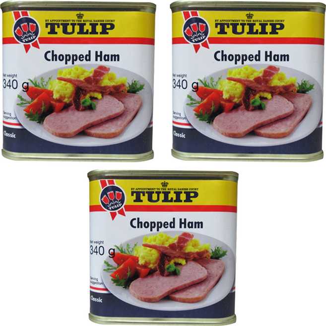 튤립푸드 촙트 햄통조림, 340g, 3개