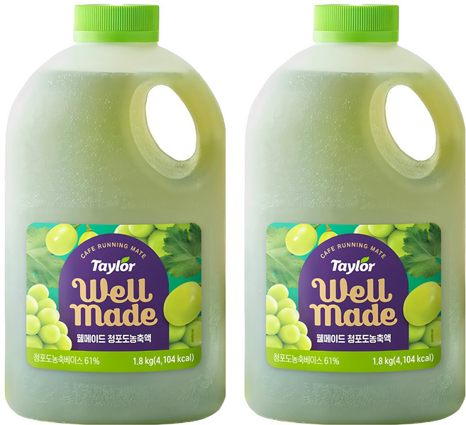 테일러 웰메이드 청포도 농축액, 1.8kg, 2개