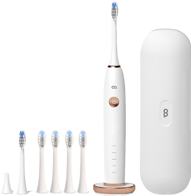 오아 클린이 소프트B 자동 압력센서 음파 전동 칫솔 + 전용 리필 칫솔모 4p, OOT-003WH(화이트칫솔), VO-ET034(칫솔모), 화이트, 1세트