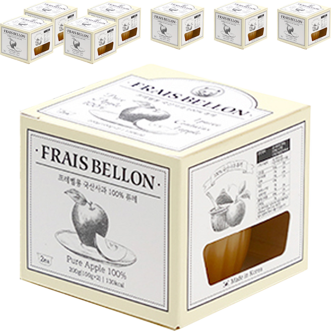 프레벨롱 국산 과일퓨레 4팩, 사과맛, 800g, 2세트