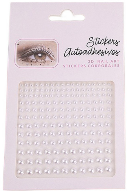 젤루나 심플 라운드 큐빅 진주 페이스 스티커 FS-08