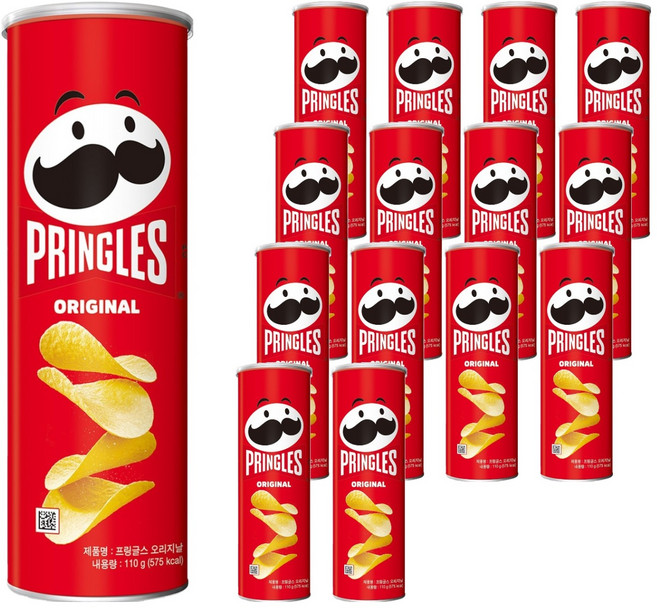 PRINGLES 品客 原味, 110g, 15個