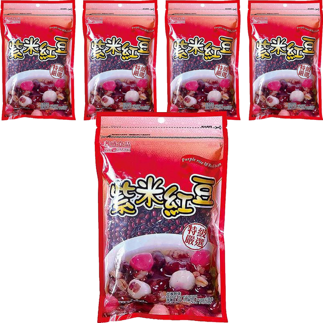 CHI-SHENG 耆盛食品 紫米紅豆, 500g, 5包