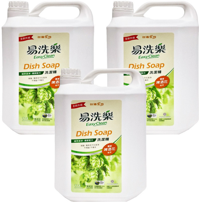 TTL BIO-TECH 台酒生技 易洗樂 洗潔精, 5L, 3桶