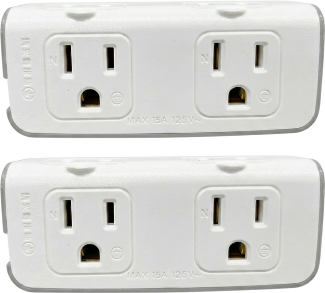 RONEVER 2 + 2座3轉2小壁插 ZPR-017, 98mm, 灰色, 2個