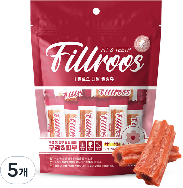 필로스 강아지 필링츄 덴탈껌, 270g, 5개