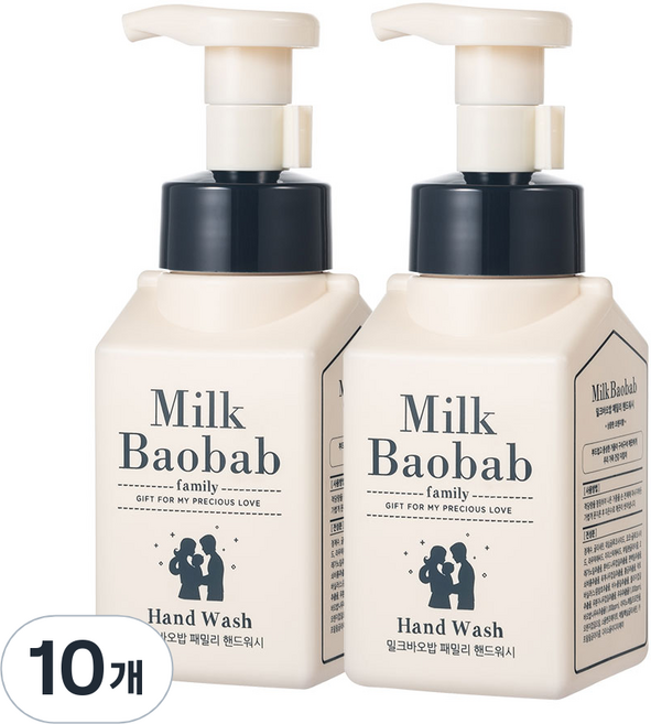 밀크바오밥 패밀리 핸드워시, 상큼한 오렌지껍질향, 300ml, 10개