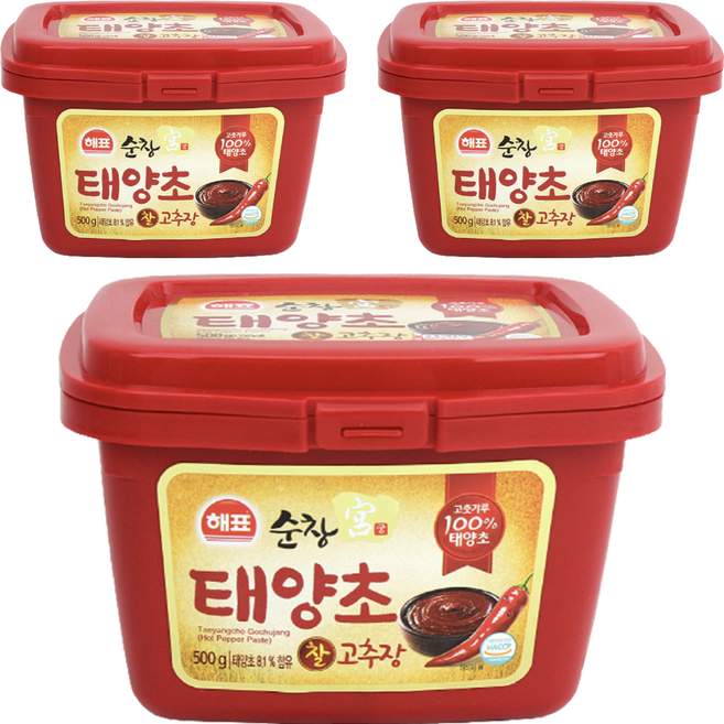 Haepyo 韓式辣椒醬, 500g, 3盒