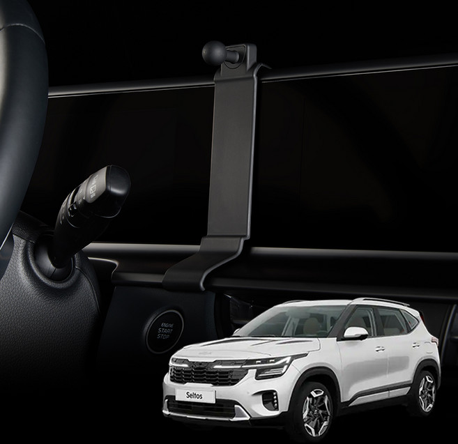 메이튼 더 뉴 셀토스 전용 핸드폰 마운트 거치대, 1개, 블랙